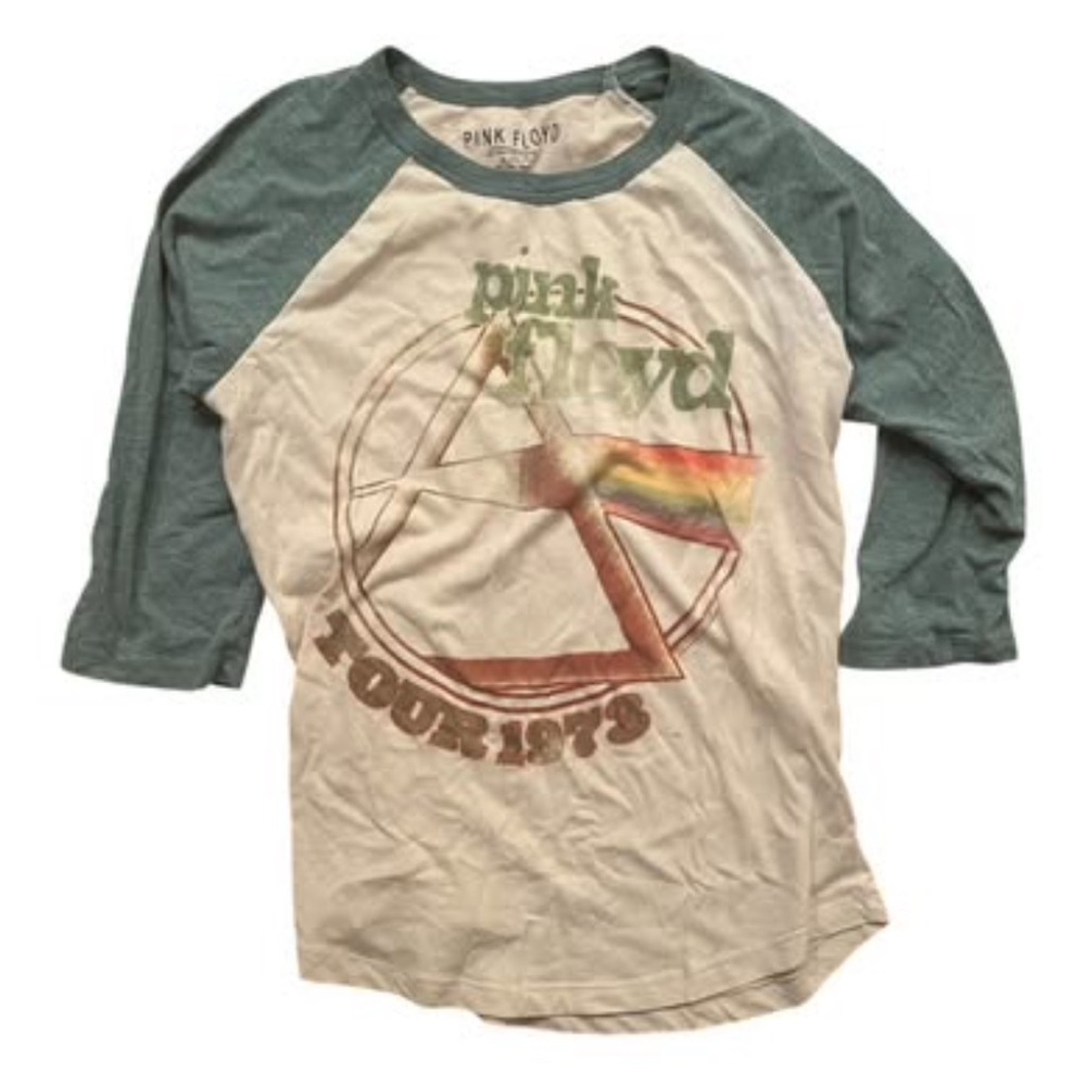 Vintage Pink Floyd Women’s 3/4Sleeve Tee - Green and Cream